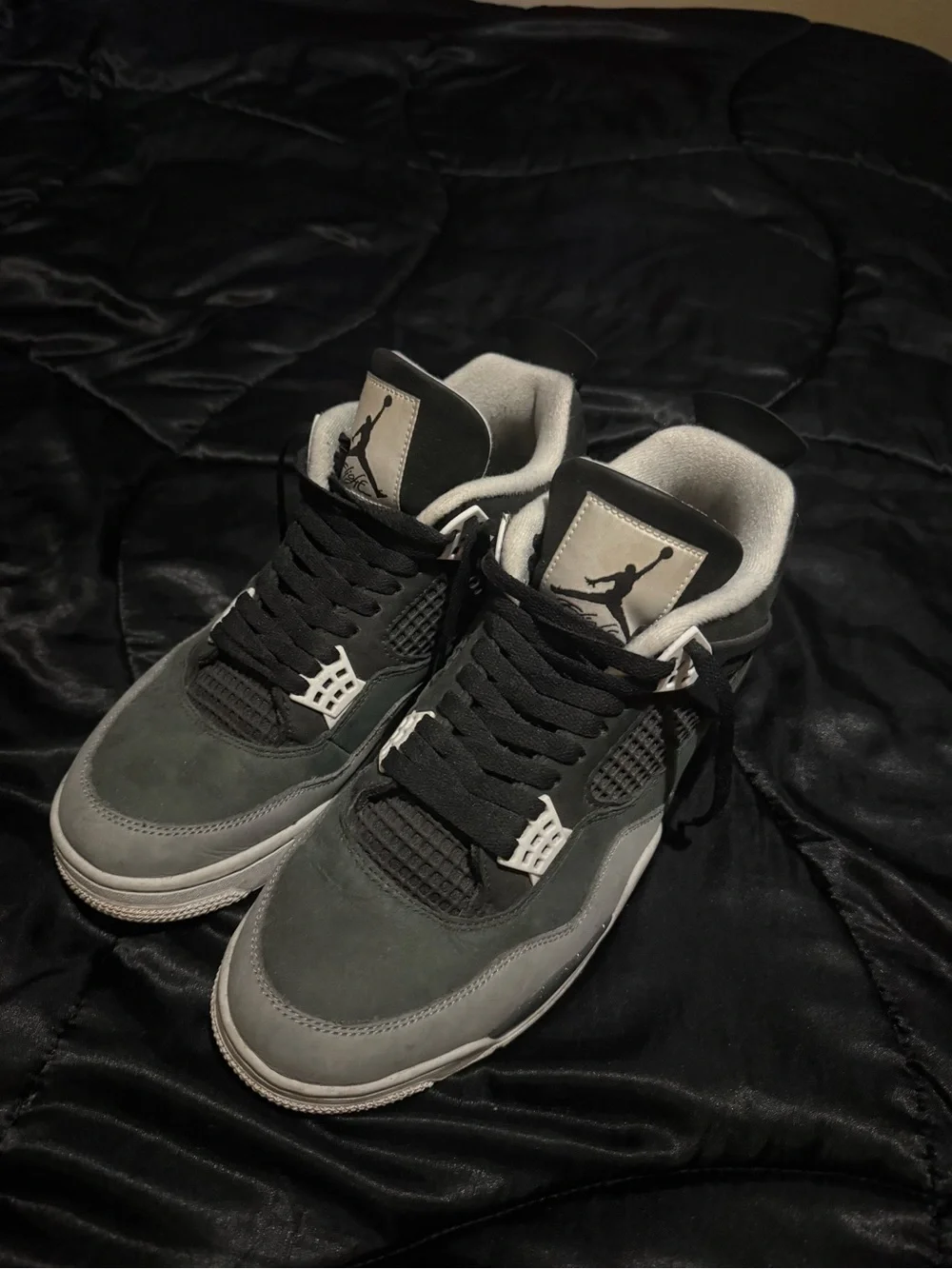 Men's Black and Gray Retro “Fear” Jordan 4s - Classic Style